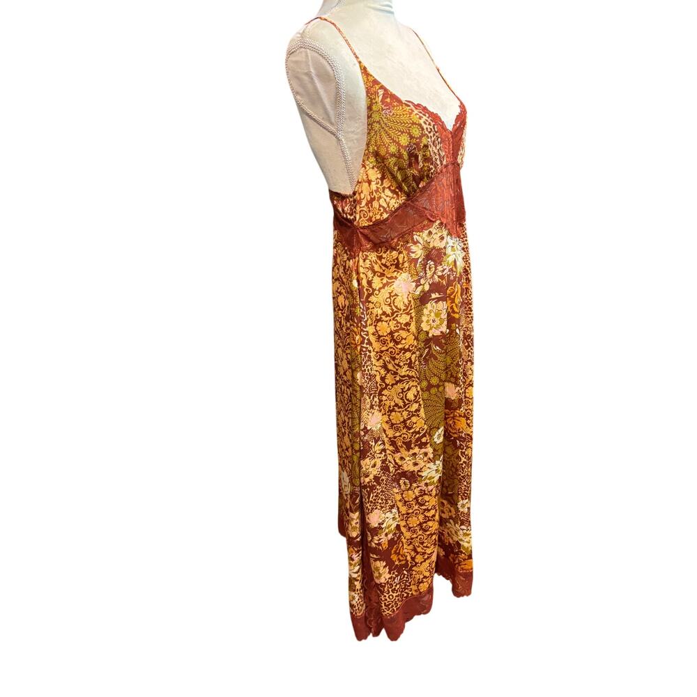 Free People Amber Combo "Right Now" Midi Slip Dress - Picture 5 of 12